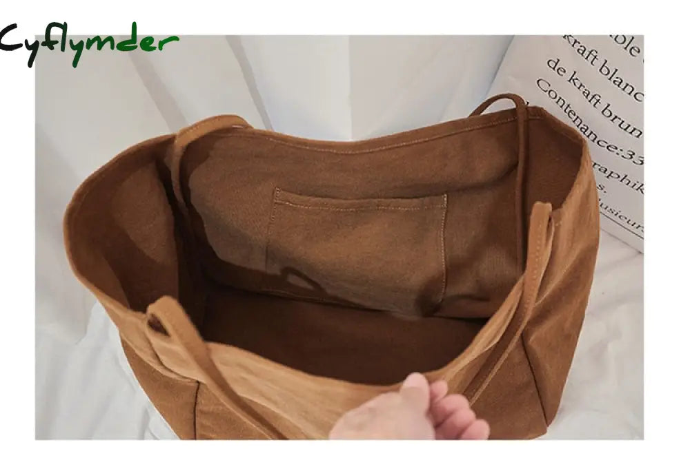 Cyflymder Women Big Canvas Shopping Bag Reusable Soild Extra Large Tote Grocery Eco Environmental