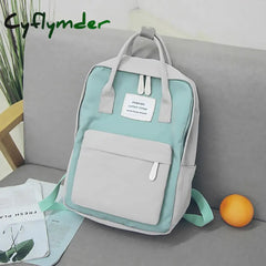 Cyflymder Women Canvas Backpacks Candy Color Waterproof School Bags For Teenagers Girls Big Cute