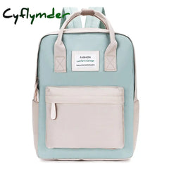 Cyflymder Women Canvas Backpacks Candy Color Waterproof School Bags For Teenagers Girls Big Cute