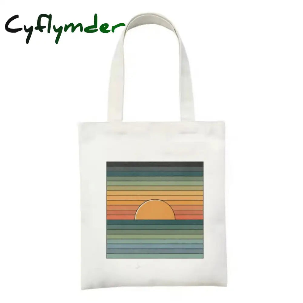 Cyflymder Women Canvas Shopping Bag Large Type Books Female Cotton Cloth Shoulder Eco Handbag Tote