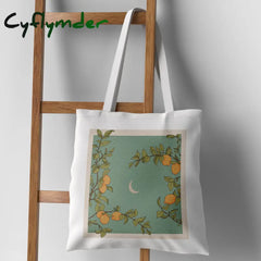 Cyflymder Women Canvas Shopping Bag Large Type Books Female Cotton Cloth Shoulder Eco Handbag Tote