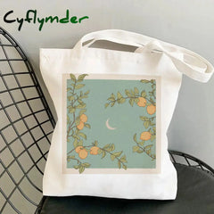 Cyflymder Women Canvas Shopping Bag Large Type Books Female Cotton Cloth Shoulder Eco Handbag Tote