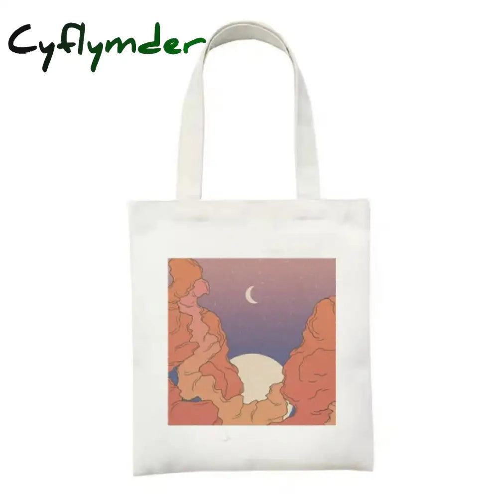 Cyflymder Women Canvas Shopping Bag Large Type Books Female Cotton Cloth Shoulder Eco Handbag Tote