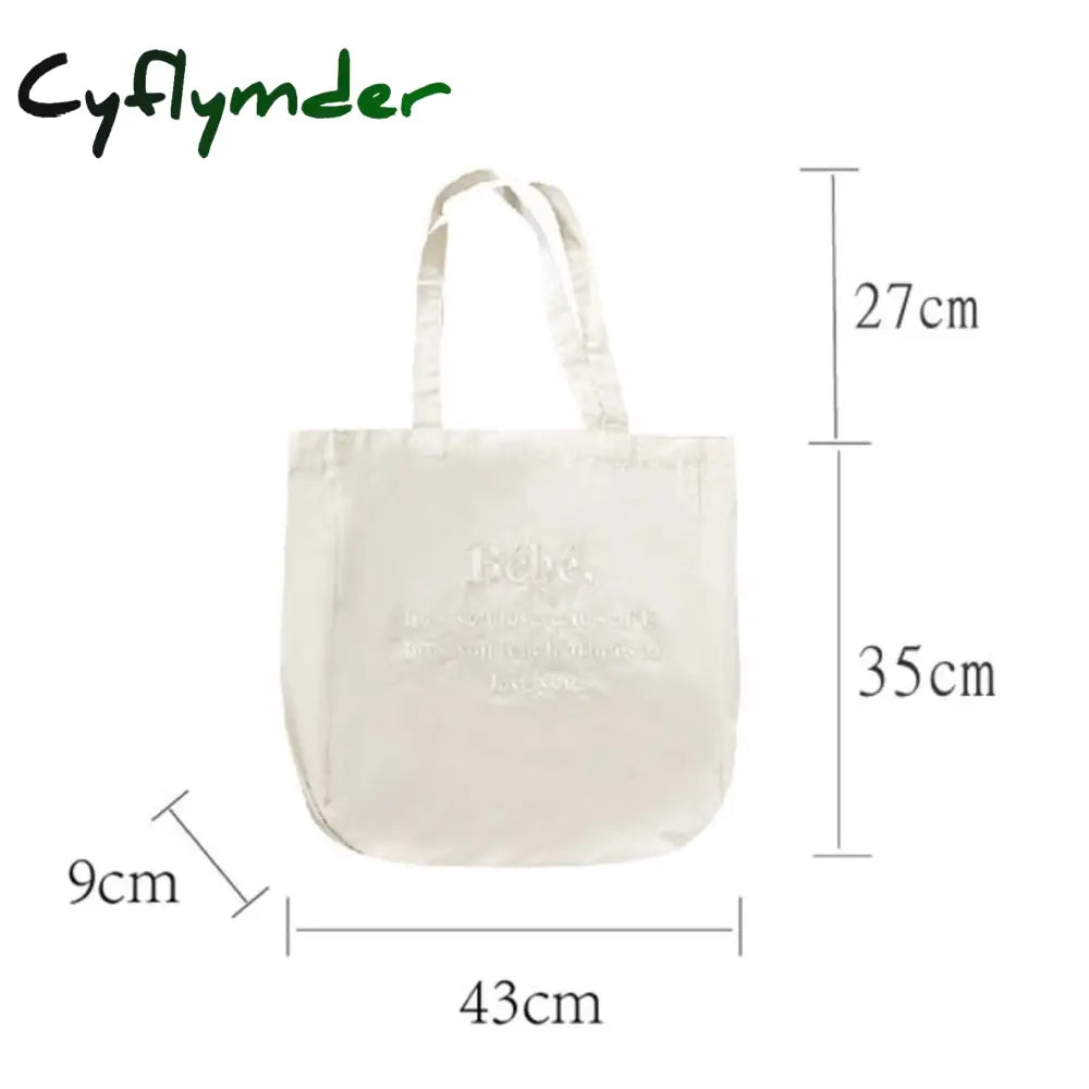 Cyflymder Women Canvas Shoulder Bag Four Colors Available Ladies Casual Handbag Tote Large Capacity