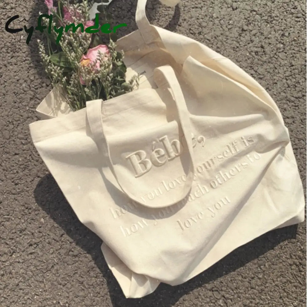 Cyflymder Women Canvas Shoulder Bag Four Colors Available Ladies Casual Handbag Tote Large Capacity