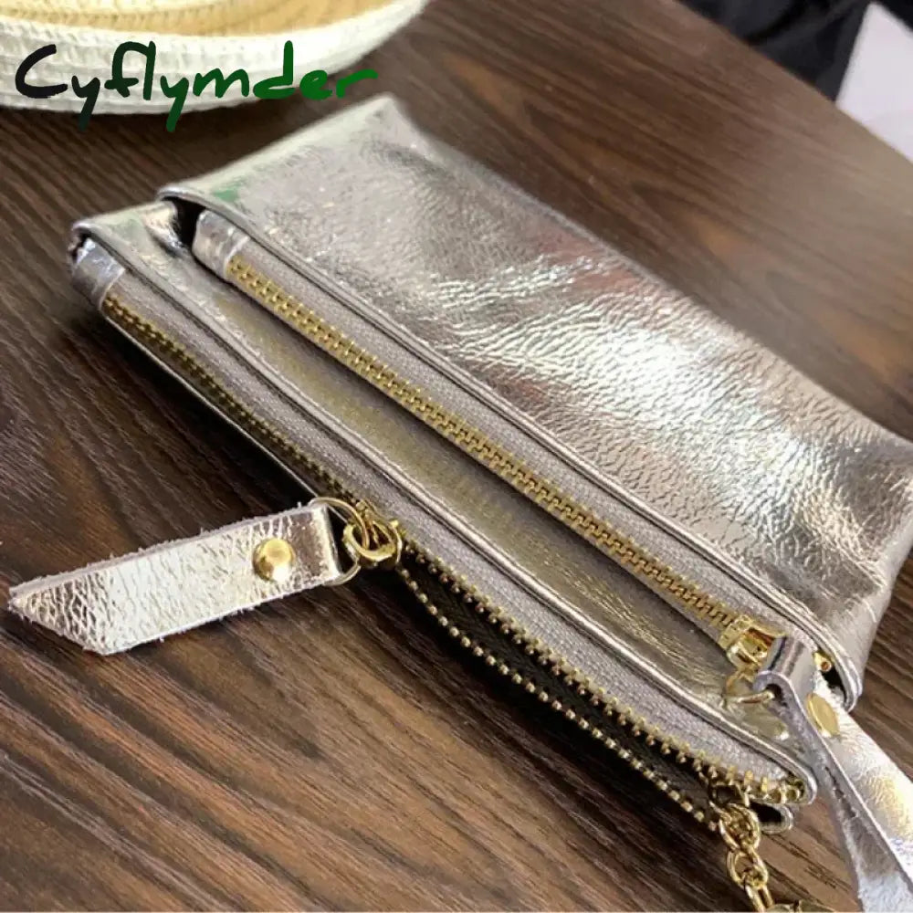 Cyflymder Women Clutch Mini Coin Purse Genuine Leather Wallet Credit Card Cash Holder Small Money