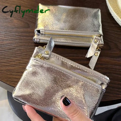 Women Clutch Mini Coin Purse Genuine Leather Wallet Credit Card Cash Holder Small Money Bag Female Zipper Storage Bags Pouch