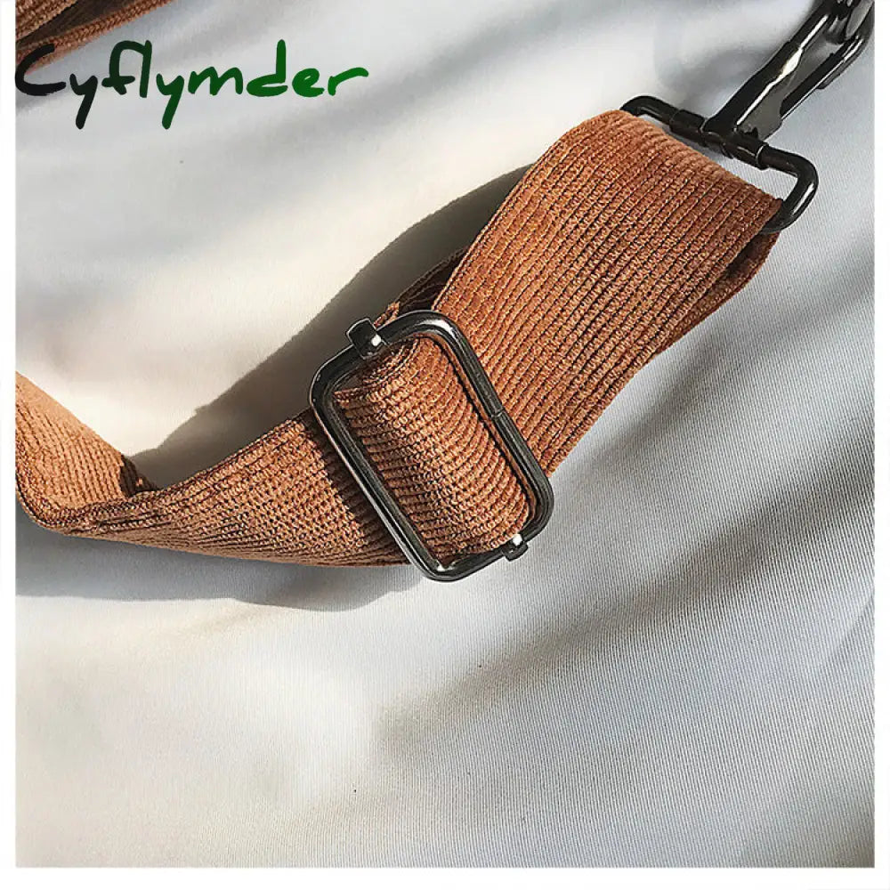 Cyflymder Women Corduroy Shopping Bags Reusable Tote Ladies Casual Shoulder Bag Foldable Beach