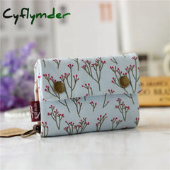 Cyflymder Women Cotton Fabric Short Wallet For Female Large Capacity Coin Purse Card Holder Ladies