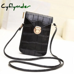 Cyflymder Women Crocodile Leather Messenger Bag Mini Cell Cellphone Pouch Crossbody Case Clutch