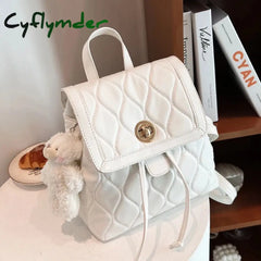 Cyflymder Women Designer Leather Backpacks Sac A Dos Casual Luxury Fashion High Quality Small