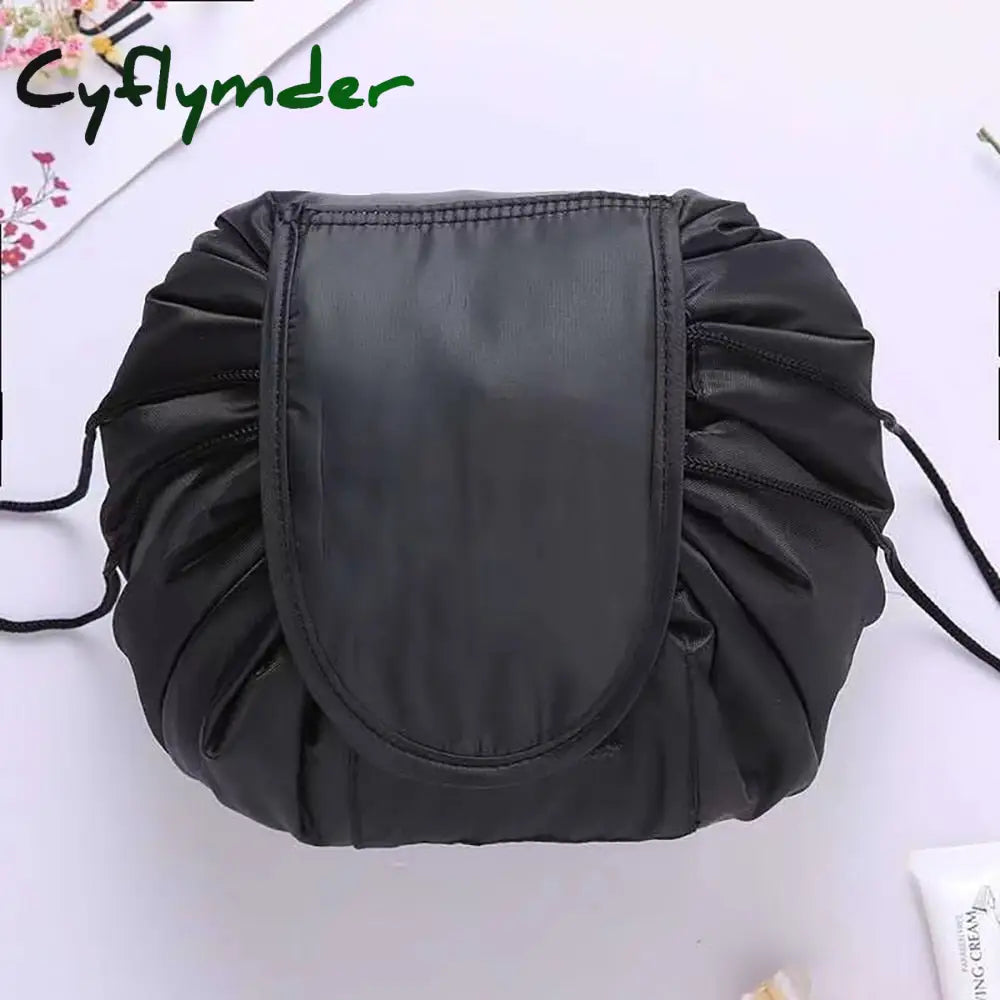 Cyflymder Women Drawstring Cosmetic Bag Organizer Travel Toiletry Storage Shoulder Makeup Pouch