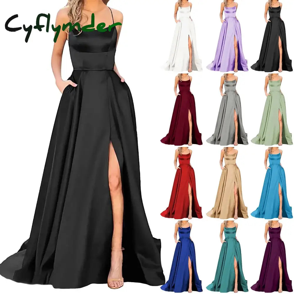 Cyflymder Women Dress Elegant Vintage Ladies Backless Long Dresses Wine Party Prom Wedding Floor