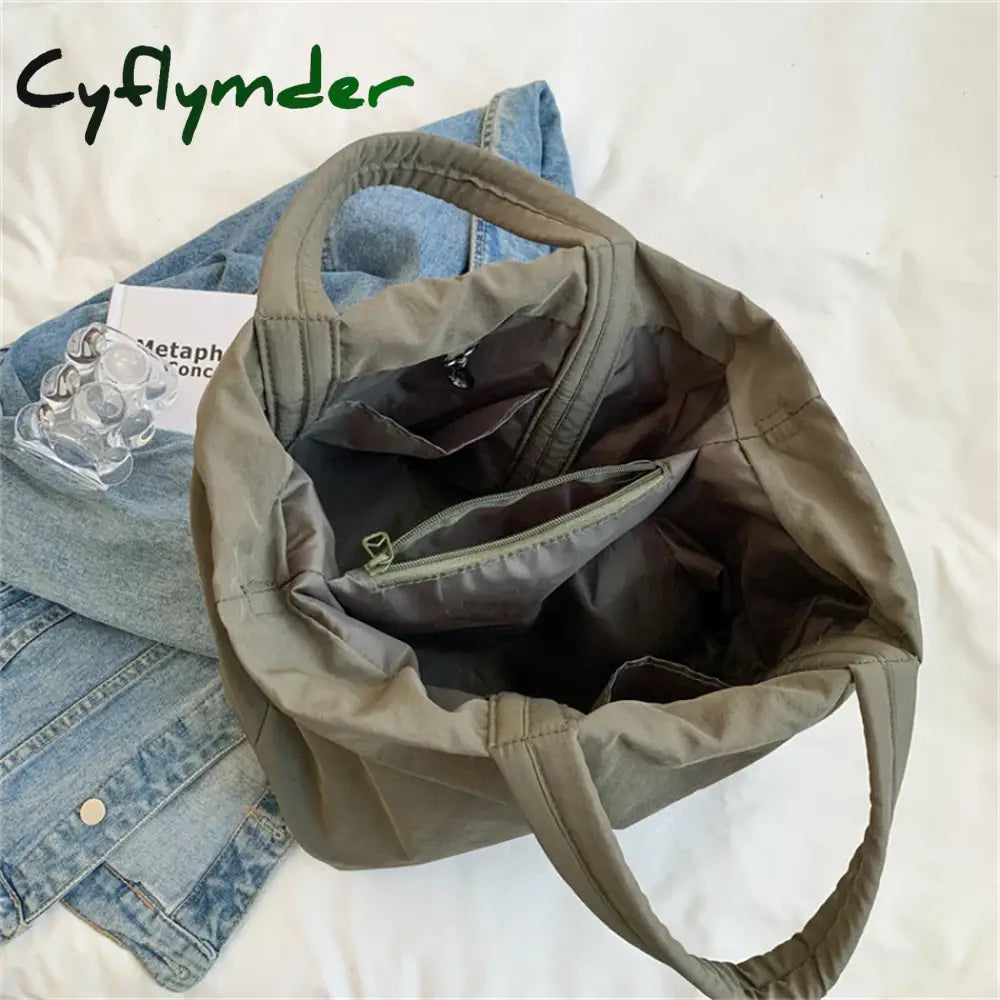 Cyflymder Women Fashion Handbag Purses Nylon Shoulder Crossbody Messenger Bags For Female Large