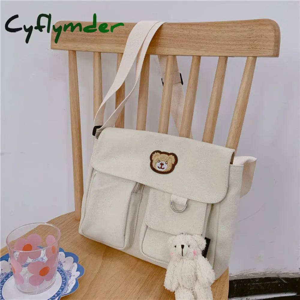 Cyflymder Women Fashion Shoulder Bags Multifunction Canvas Crossbody Bag Retro Handbags Travel