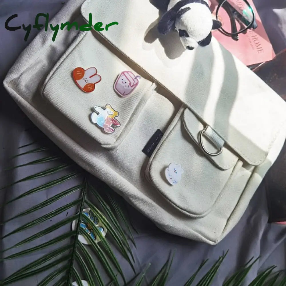 Cyflymder Women Fashion Shoulder Bags Multifunction Canvas Crossbody Bag Retro Handbags Travel