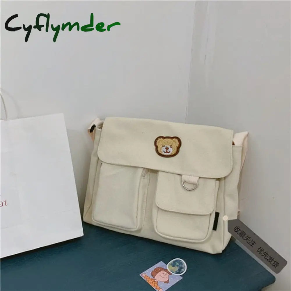 Cyflymder Women Fashion Shoulder Bags Multifunction Canvas Crossbody Bag Retro Handbags Travel