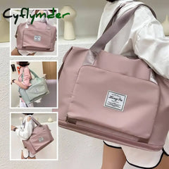 Cyflymder Women Foldable Large Capacity Gym Bags Shoulder Bag Training Travel Handle Handbag Yoga