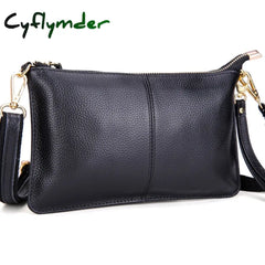 Cyflymder Women Genuine Leather Day Clutches Candy Color Shoulder Bags Women’s Fashion Crossbody