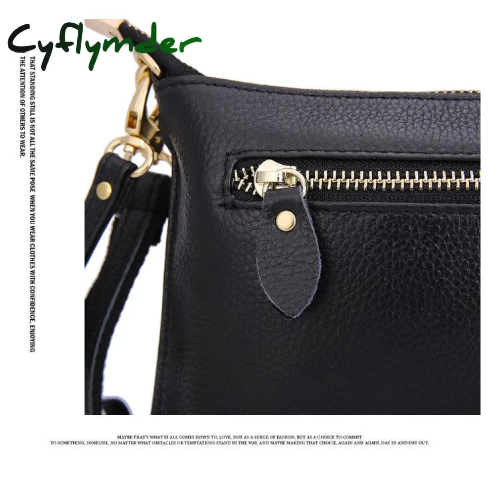 Cyflymder Women Genuine Leather Day Clutches Candy Color Shoulder Bags Women’s Fashion Crossbody