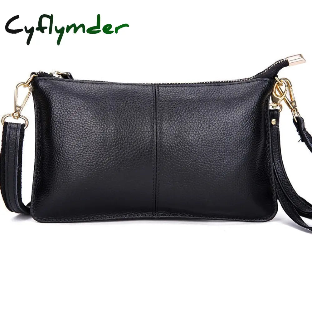 Cyflymder Women Genuine Leather Day Clutches Candy Color Shoulder Bags Women’s Fashion Crossbody