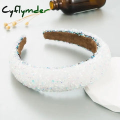 Cyflymder Women Girls Baroque Luxury Rhinestone Hairband Headband Adult Hair Accessories Jewley3093