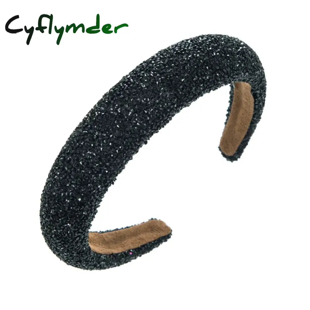 Cyflymder Women Girls Baroque Luxury Rhinestone Hairband Headband Adult Hair Accessories Jewley3093