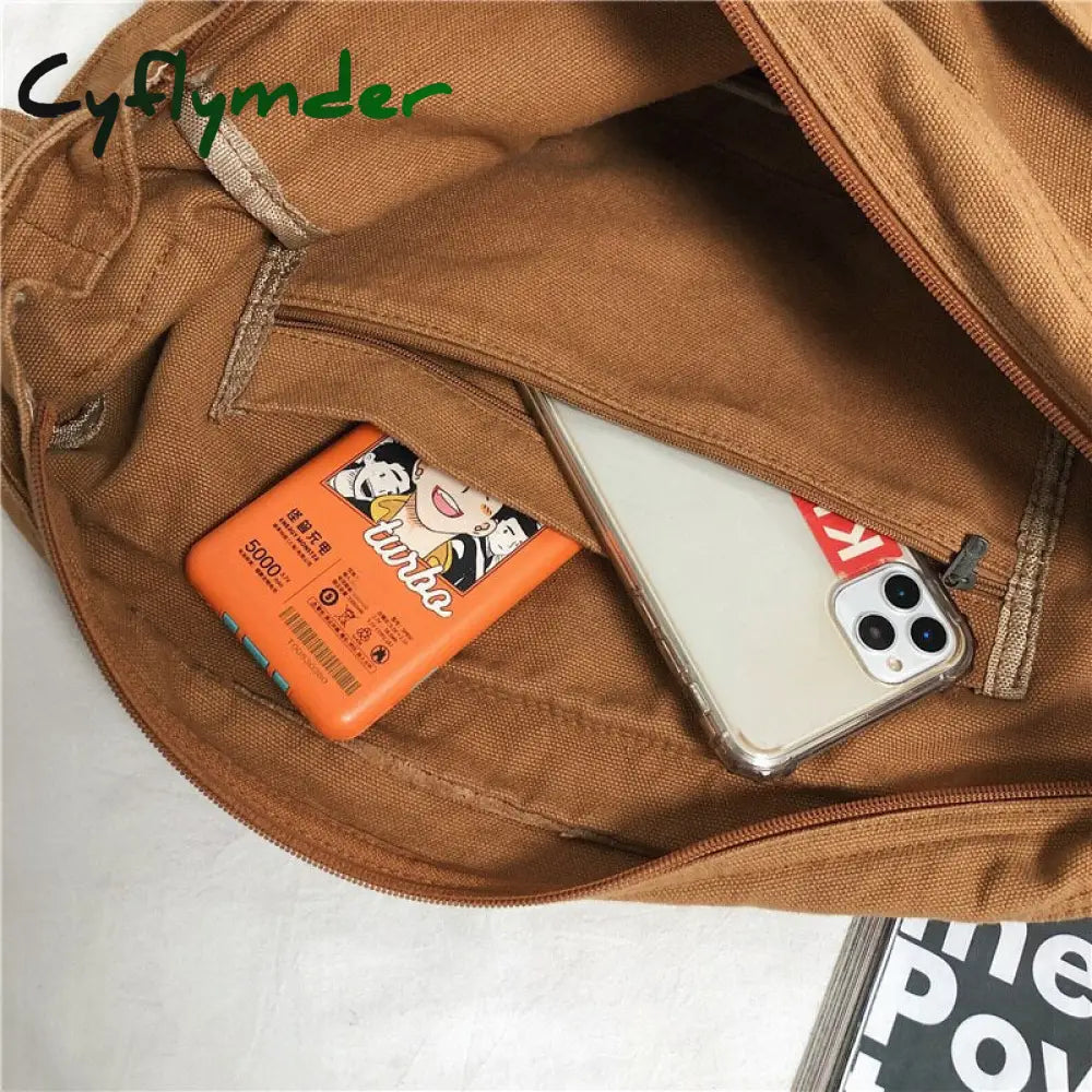 Cyflymder Women Handbag Canvas Female Shoulder Bags Designer Women’s Messenger Ladies Casual