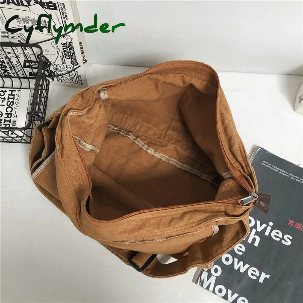 Cyflymder Women Handbag Canvas Female Shoulder Bags Designer Women’s Messenger Ladies Casual