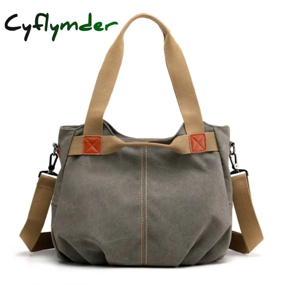 Cyflymder Women Handbag Canvas Female Shoulder Bags Designer Women’s Messenger Ladies Casual