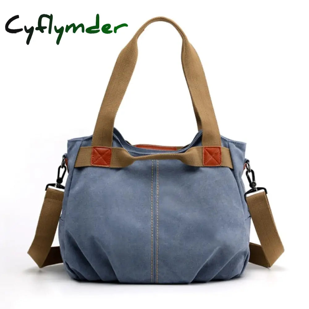 Cyflymder Women Handbag Canvas Female Shoulder Bags Designer Women’s Messenger Ladies Casual