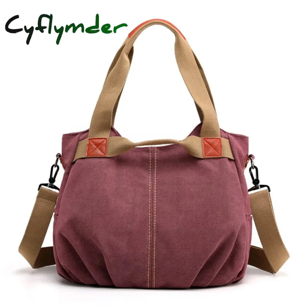 Cyflymder Women Handbag Canvas Female Shoulder Bags Designer Women’s Messenger Ladies Casual