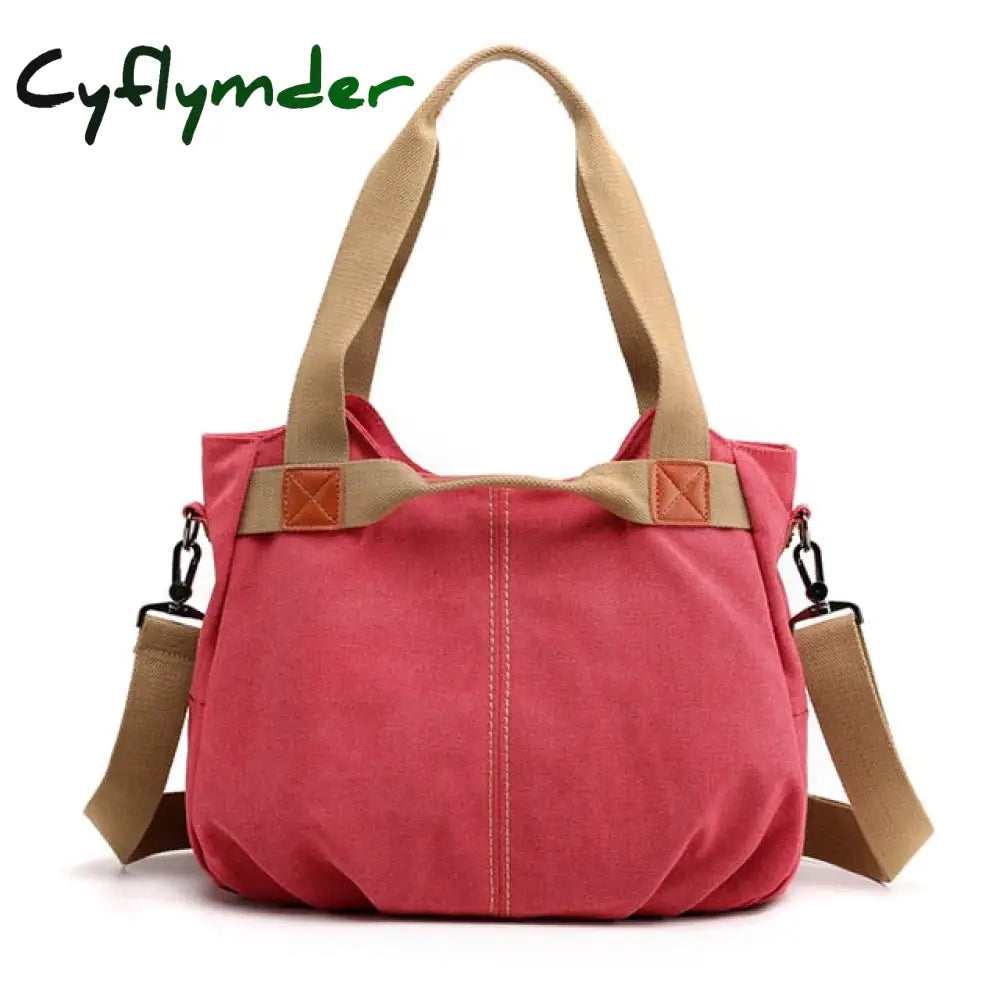 Cyflymder Women Handbag Canvas Female Shoulder Bags Designer Women’s Messenger Ladies Casual