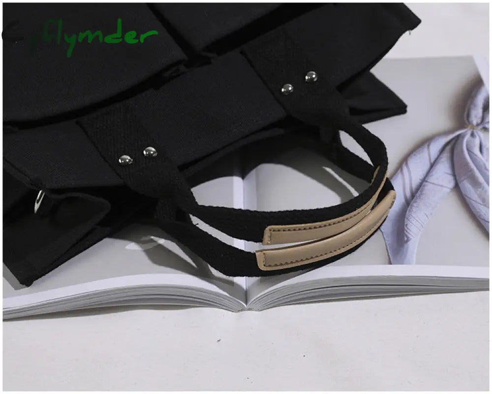 Cyflymder Women Handbag Korean School Simple Solid Color Casual Canvas Messenger Shoulder Bag Hot