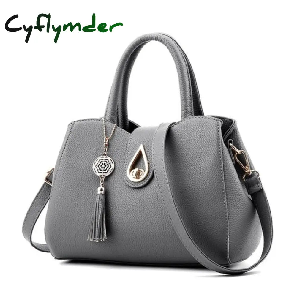 Cyflymder Women Handbags Leather Totes Bag Top-Handle Embroidery Crossbody Shoulder Lady Simple