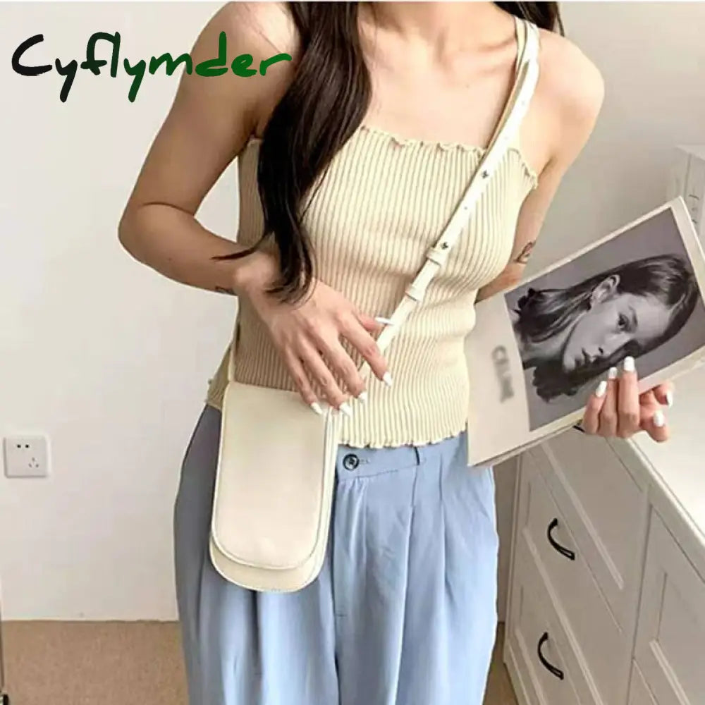 Cyflymder Women Handbags Pu Leather Shoulder Bags Large Capacity Portable Crossbody Phone Purse New