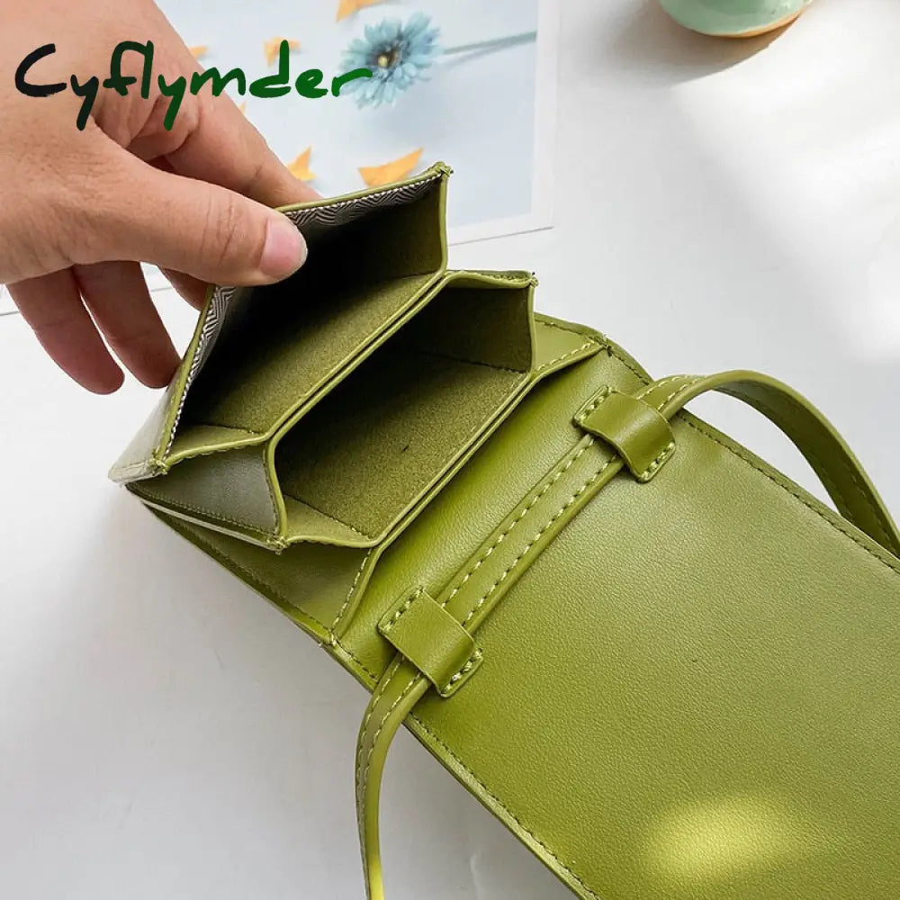 Cyflymder Women Handbags Pu Leather Shoulder Bags Large Capacity Portable Crossbody Phone Purse New