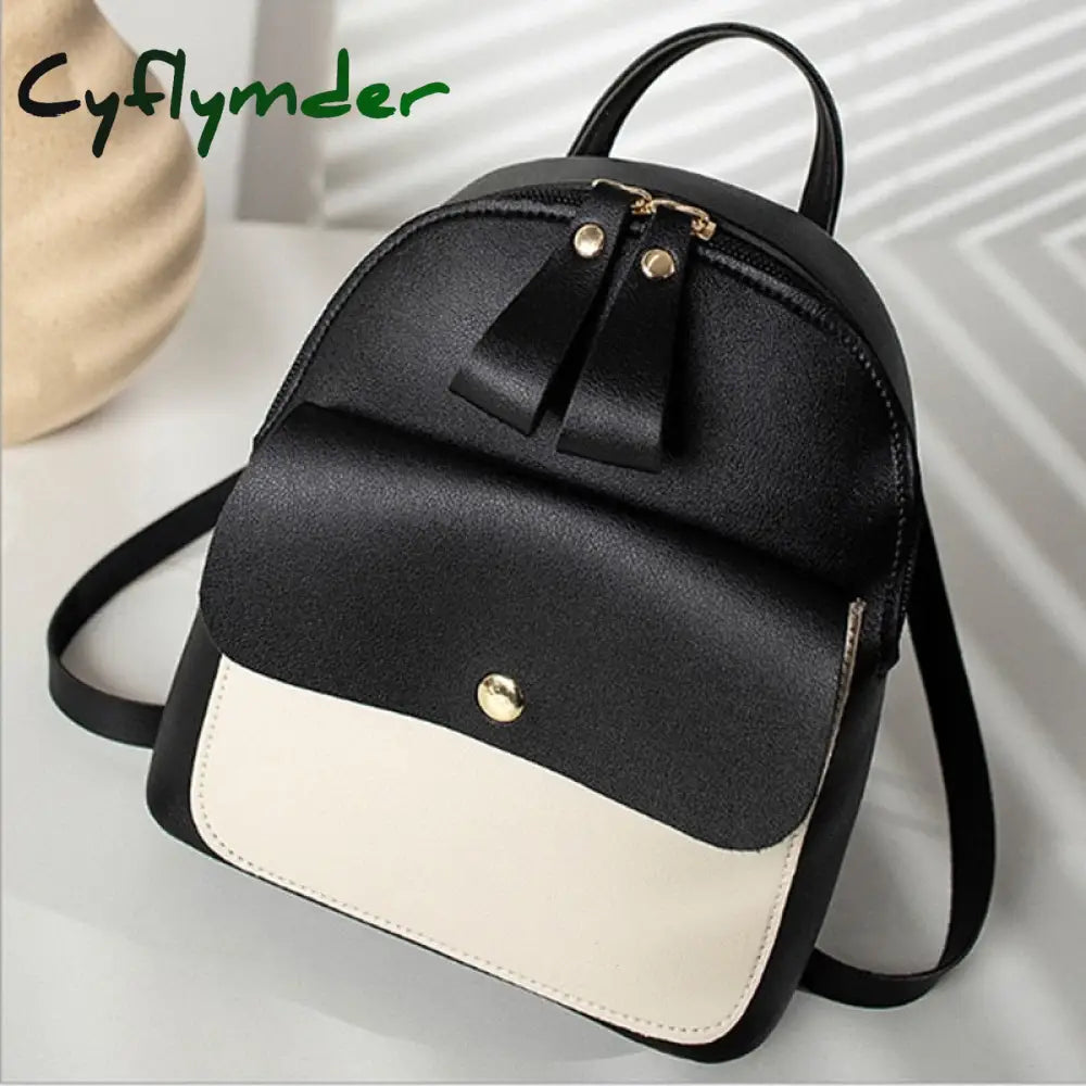 Cyflymder Women Korea Autumn Winter Mini Chains Backpack Female Student Oil Wax Leather Shoulder