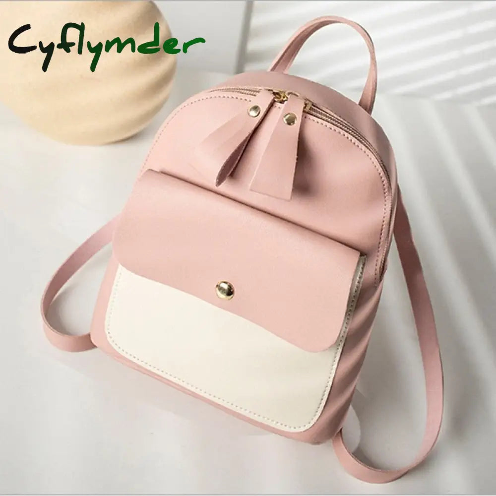 Cyflymder Women Korea Autumn Winter Mini Chains Backpack Female Student Oil Wax Leather Shoulder