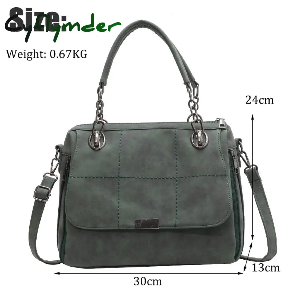 Cyflymder Women Leather Bags Women’s Vintage Handbag Casual Crossbody Female Bag High Quality