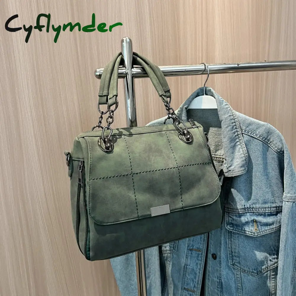 Cyflymder Women Leather Bags Women’s Vintage Handbag Casual Crossbody Female Bag High Quality