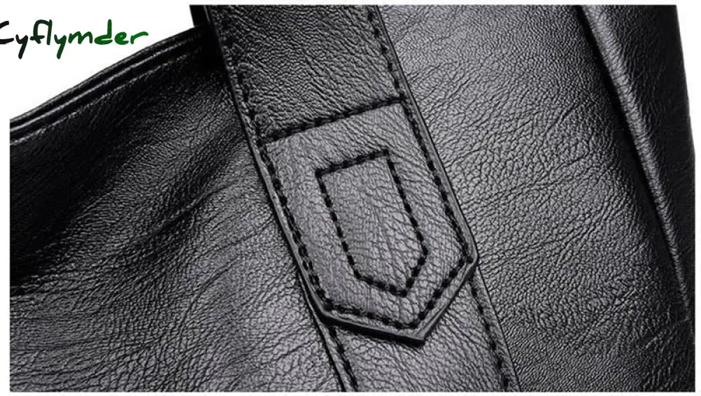 Cyflymder Women Leather Handbags Fashion Big Totes Bag Retro Embossing Ladies Shoulder Large Tote