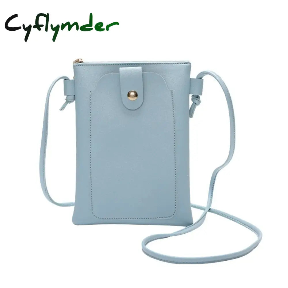 Cyflymder Women Leather Messenger Bag Mini Cell Cellphone Pouch Student Crossbody Case Clutch Purse