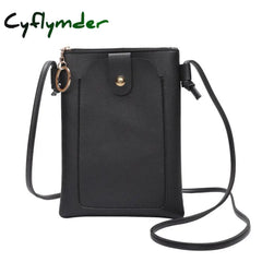 Cyflymder Women Leather Messenger Bag Mini Cell Cellphone Pouch Student Crossbody Case Clutch Purse