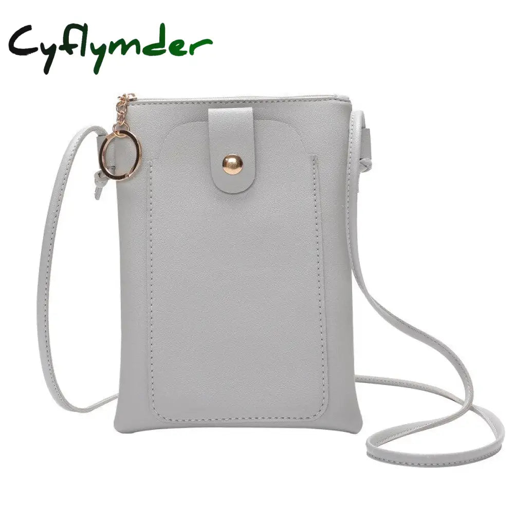 Cyflymder Women Leather Messenger Bag Mini Cell Cellphone Pouch Student Crossbody Case Clutch Purse