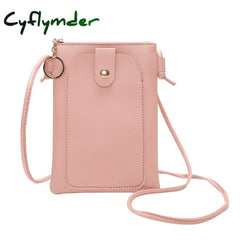 Cyflymder Women Leather Messenger Bag Mini Cell Cellphone Pouch Student Crossbody Case Clutch Purse