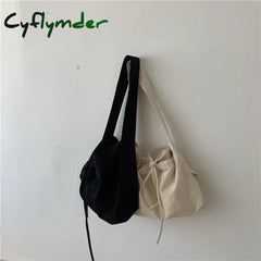 Cyflymder Women Leisure Bandage Crossbody Bag Canvas Shoulder Bags Female Multi-Purpose Messenger