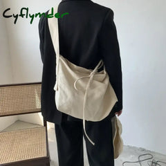 Cyflymder Women Leisure Bandage Crossbody Bag Canvas Shoulder Bags Female Multi-Purpose Messenger