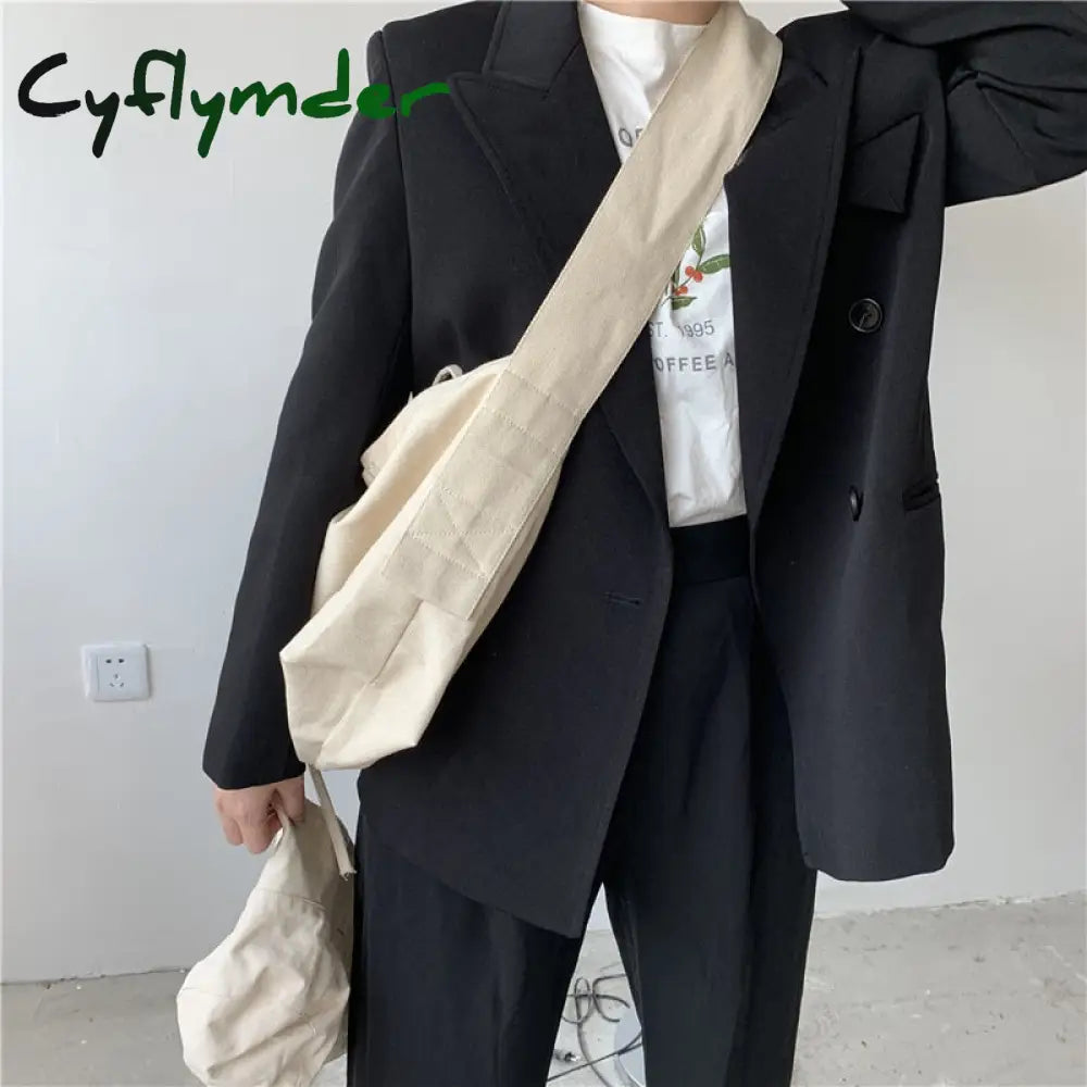 Cyflymder Women Leisure Bandage Crossbody Bag Canvas Shoulder Female Multi-Purpose Messenger