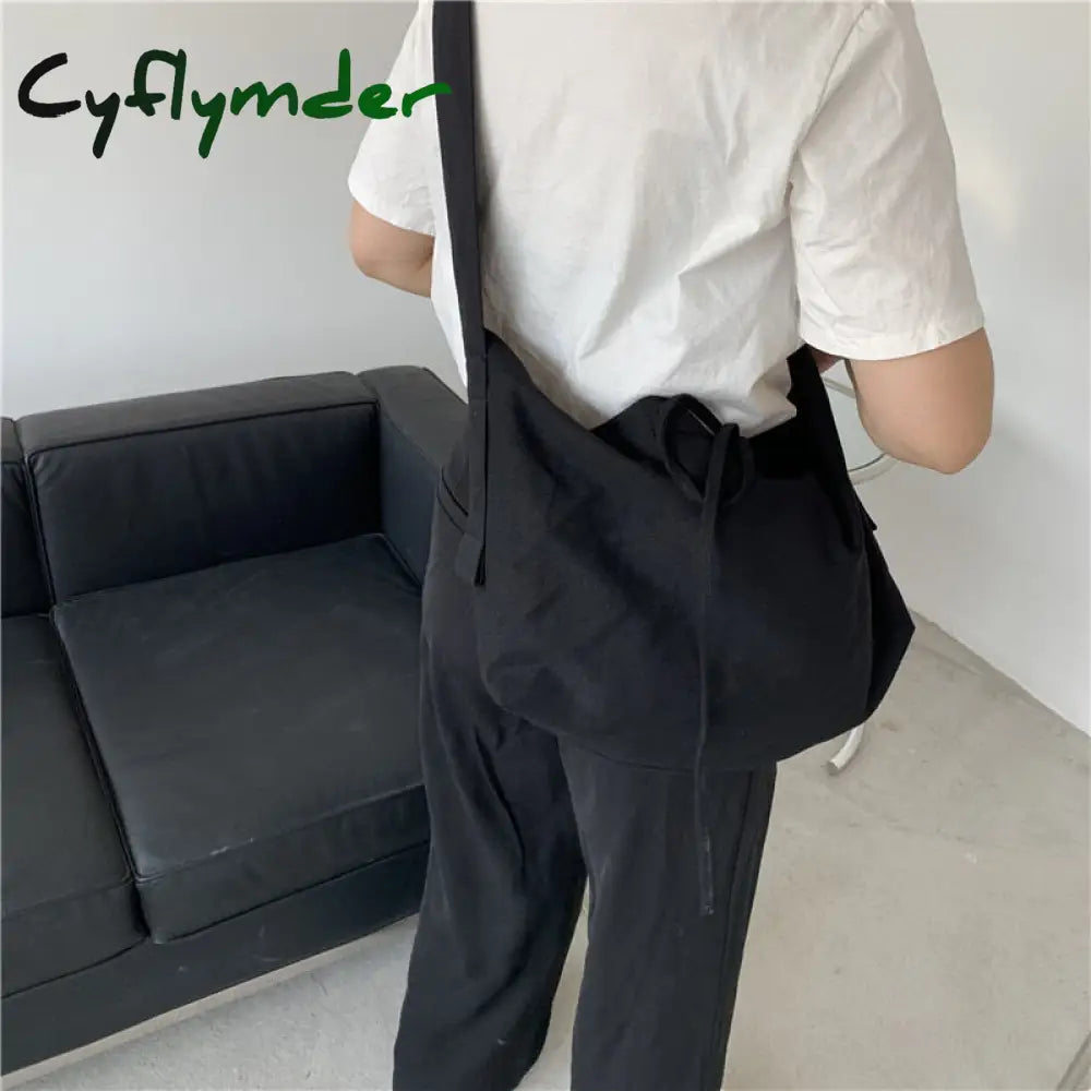 Cyflymder Women Leisure Bandage Crossbody Bag Canvas Shoulder Female Multi-Purpose Messenger